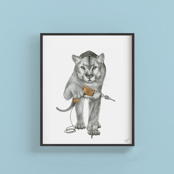 Fin Laramie Florida Panther Portrait Study