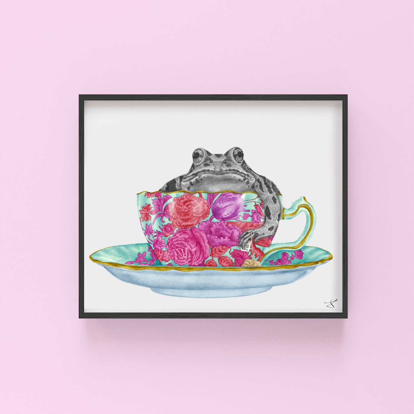 Hand-drawn pencil illustration of Annie Hastings Eastern Leopard Frog, Central & Gus 8x10 art print on 318gsm cotton paper in protective cello