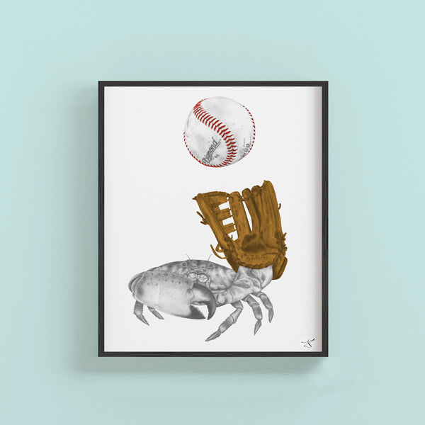 Hand-drawn pencil illustration of JR de la Paz Stone Crab, Central & Gus 8x10 art print on 318gsm cotton paper in protective cello