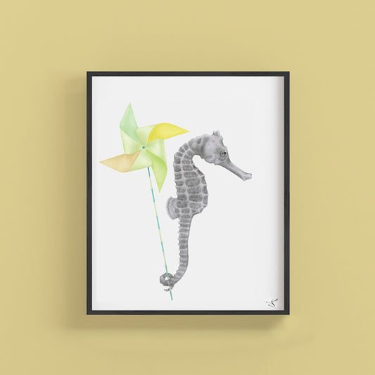 Gambol Azimuth Long Snout Seahorse Portrait Study