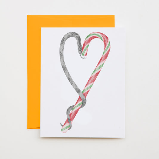 Archie Jupiter Candycane Corn Snake Note Card