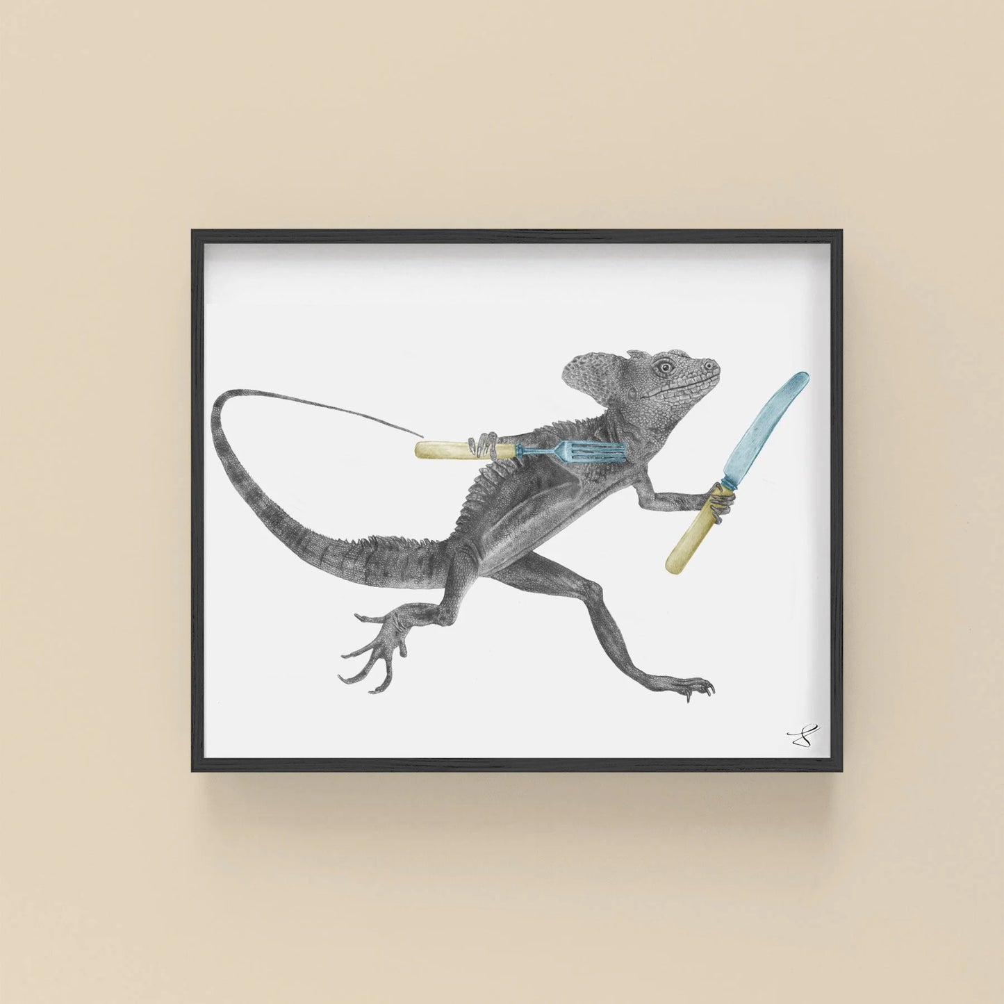 Campbell Croft Basilisk Lizard Portrait Study