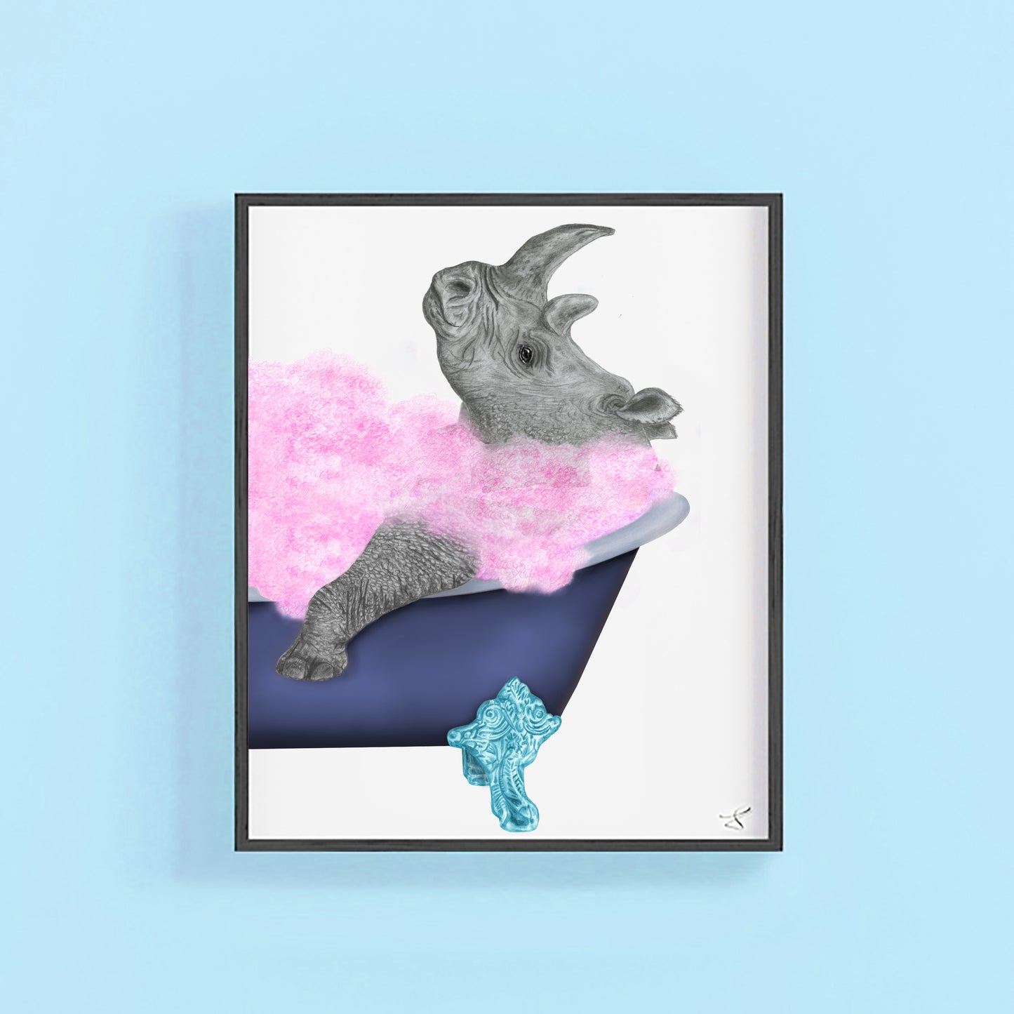 Delilah Jean White Rhinoceros Portrait Study