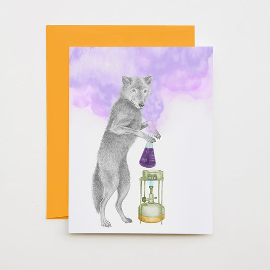 Luna Sage Eastern Timber Wolf Note Card